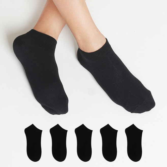 착한양말 여성용 무지 발목 양말 5켤레 세트
