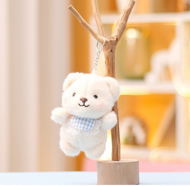 아이끌레 케이프 곰인형 키링, 12cm, 아이보리, 1개