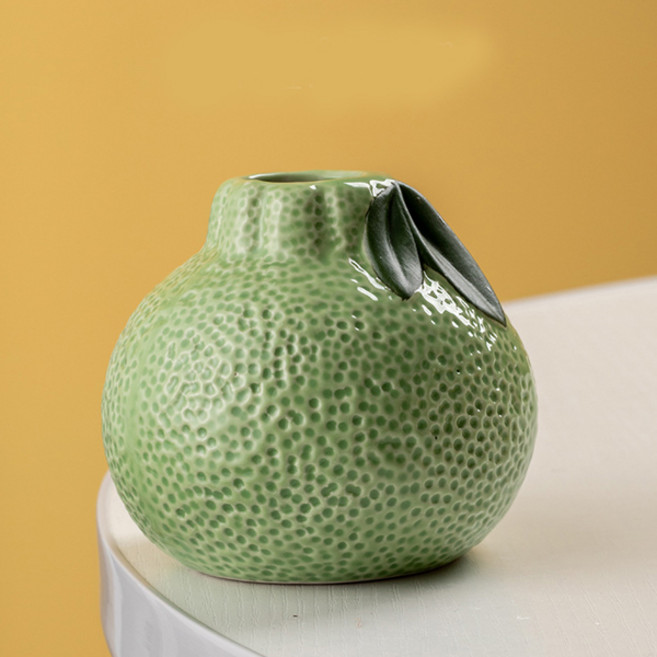 Seonbit 柑橘迷你花瓶 橘子, 綠色