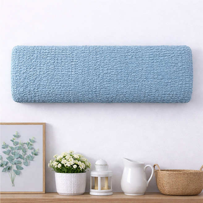 러빙랩 에어무드 스판 벽걸이 에어컨 커버, 블루