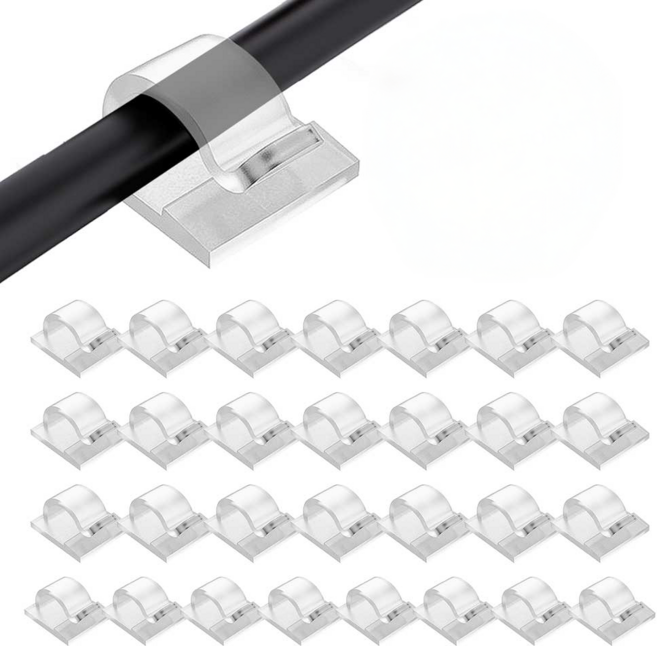 쥬롬 선 정리 고정 클립, 30개, 투명