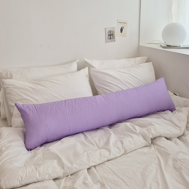 I'm Living 泡泡紗自然多用途身體抱枕, 薰衣草紫