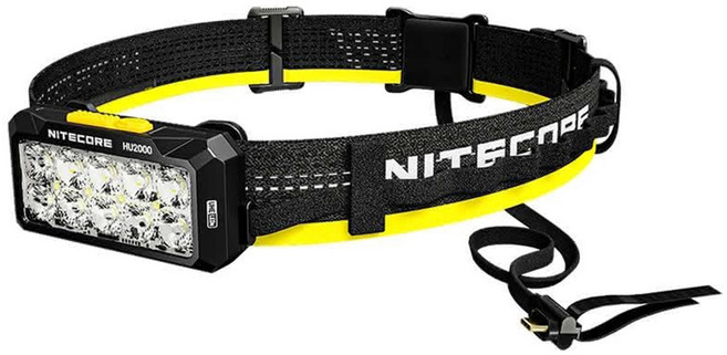 NITECORE 奈特科爾 2000流明 160米 高亮分體式工作頭燈 10核心UHE 寛廣光源, 黑色, 1個