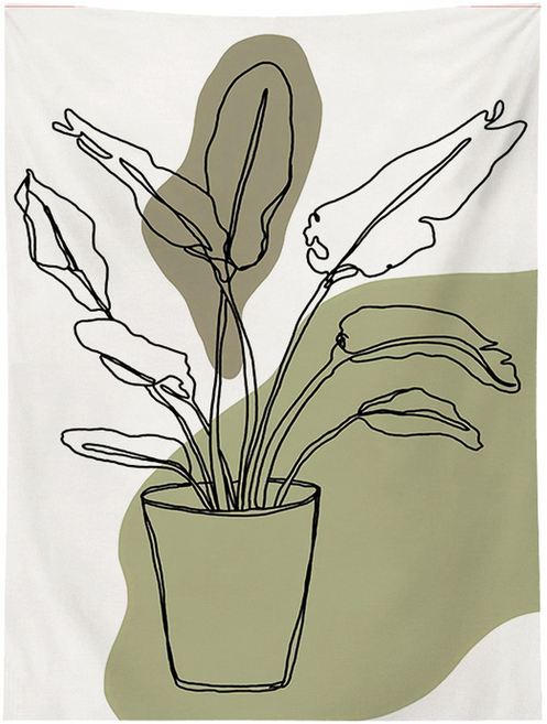 픽노아 태피스트리 플랫 일러스트 패브릭포스터, 디자인 14