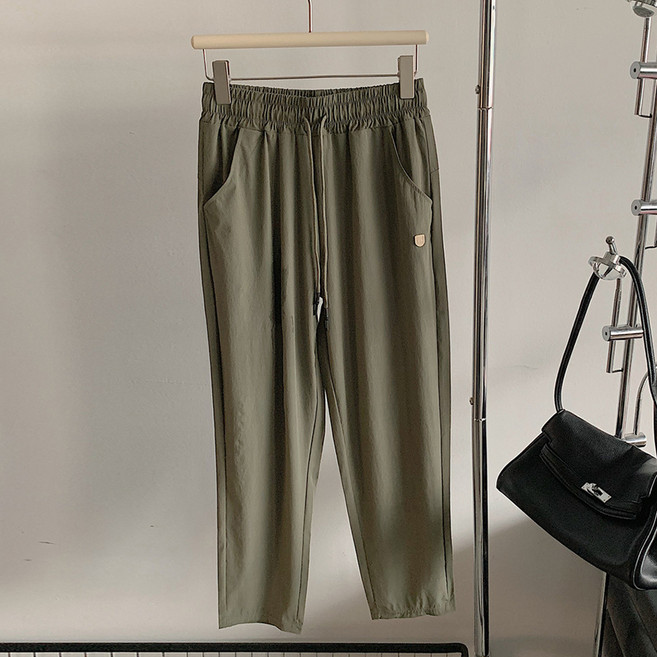 엘쏘 여성용 데일리 8부 가벼운 시원한 편안한 밴딩팬츠