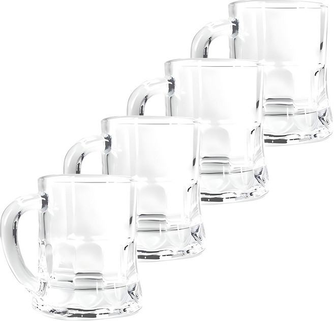 ARTWARE Pure 迷你把手燒酒杯, 透明色, 4個