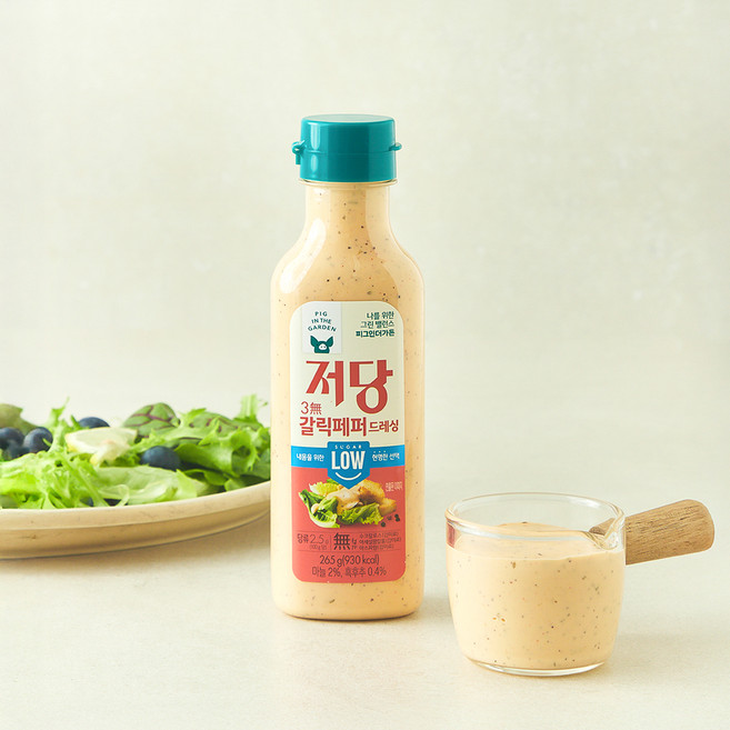 피그인더가든 저당 갈릭페퍼 드레싱, 265g, 1개