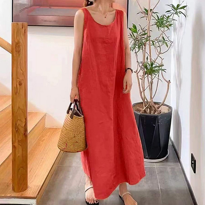 반야스토리 민소매 롱 원피스 QQ169