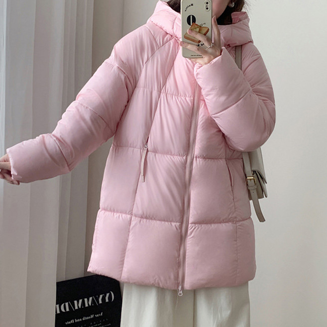 Dotif 女款簡約中長版羽絨外套