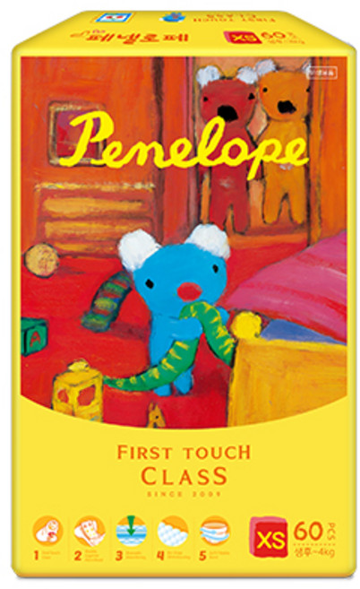 페넬로페 퍼스트클래스 밴드기저귀 공용, 1단계, 60매