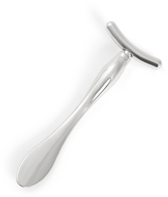 생각나래 스킨 케어 아이 마사지 스푼 T자형, 실버, 1개