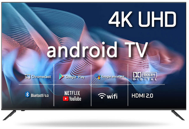 하이나비 4K UHD LED 구글 안드로이드 TV, 108cm(43인치), K43UHD AI NINE-E, 스탠드형, 고객직접설치