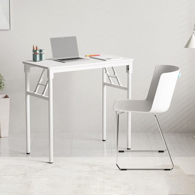 가구느낌 간이 영 접이식 책상, 화이트화이트