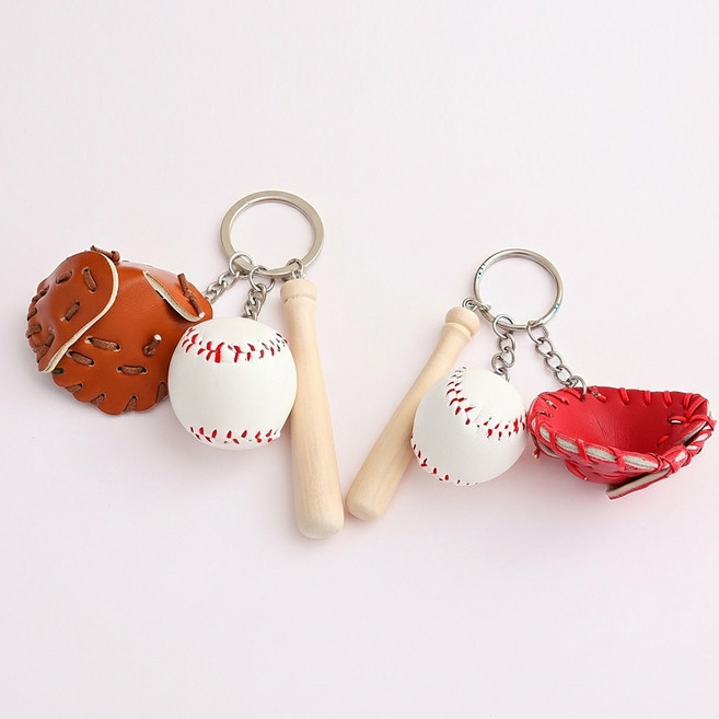 소유공간 미니 야구 키체인 야구공 액세서리 키링 2종 세트 S264-0131
