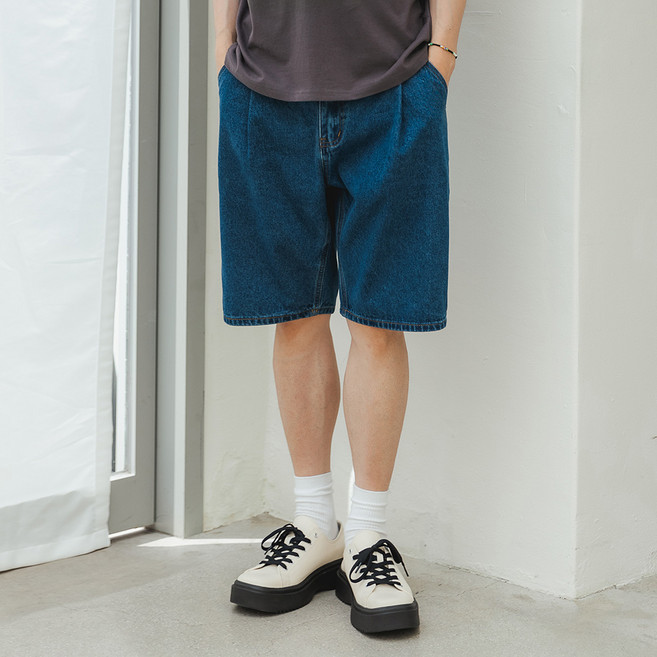 앨빈클로 남성용 버뮤다 데님 하프 팬츠 DLX13261