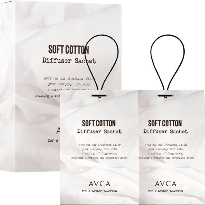 아브카 시그니처 퍼퓸 디퓨저 샤쉐 차량용 20g 2p, 소프트 코튼, 1개