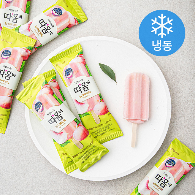 빙그레 따옴바 납작복숭아 아이스크림 (냉동), 75ml, 1개입, 8개