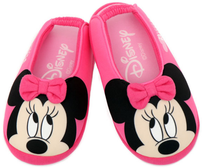 디즈니 여아용 미니마우스 리본 고무 덧신 PN237