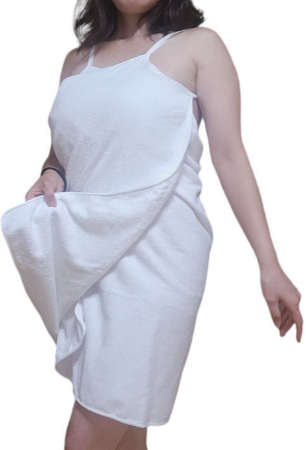 힙앤바디 여성용 골프 샤워 가운, 화이트, 1개