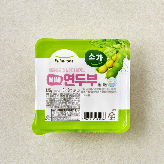 풀무원 소가 미니 연두부, 125g, 1개