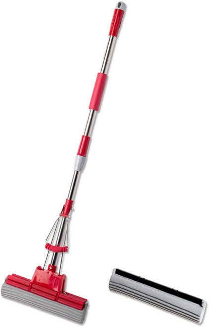 월포 2중롤러 매직펄프 청소기 밀대 + 펄프 리필 세트, 1세트