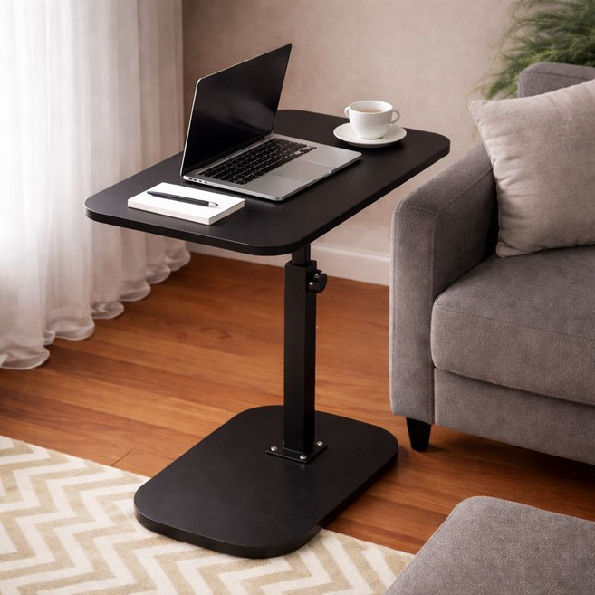 다나셀 높이조절 사이드 협탁, 올블랙