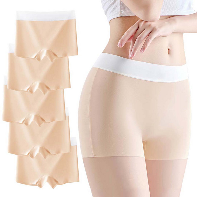 투이스타 여성용 배색 심리스 사각 팬티 5p