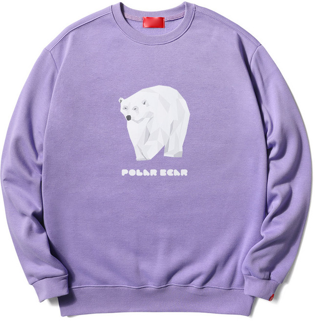 다꾸앙 남녀공용 폴라베어 기모 맨투맨 티셔츠 C11DKA_DM2378