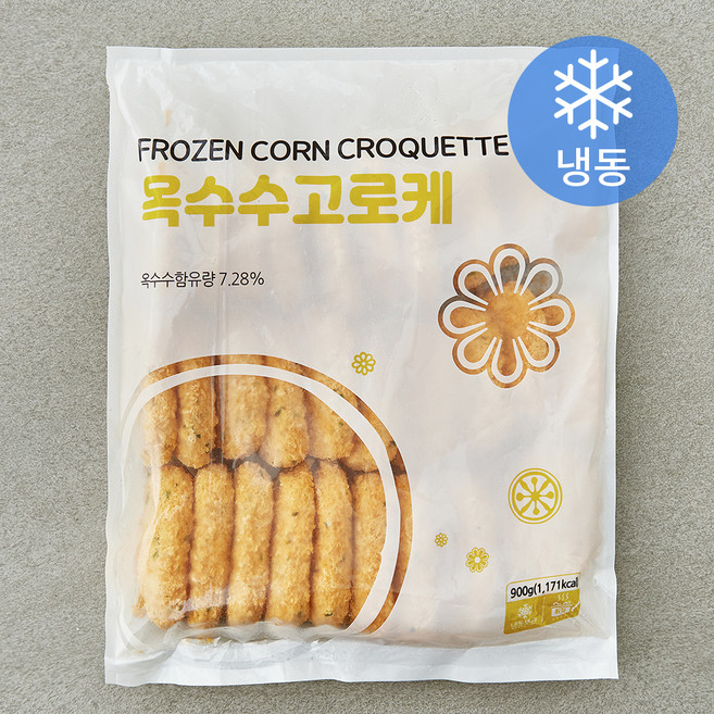 랜시 옥수수고로케 (냉동), 900g, 1개