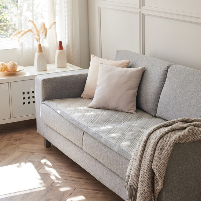 한일카페트 마로니에 극세사 고주파 쇼파패드 와이드 3인용