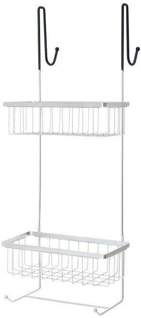nOVA LIVING 不鏽鋼多功能壁掛式浴室置物架 2層, 1個, 銀色