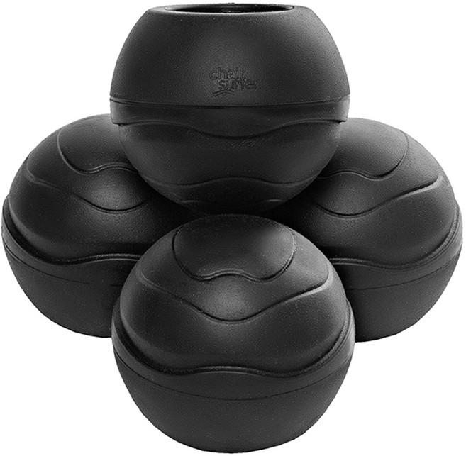 체어서퍼 코트핏 의자 발커버 타입2 4p, 뉴블랙, 1개