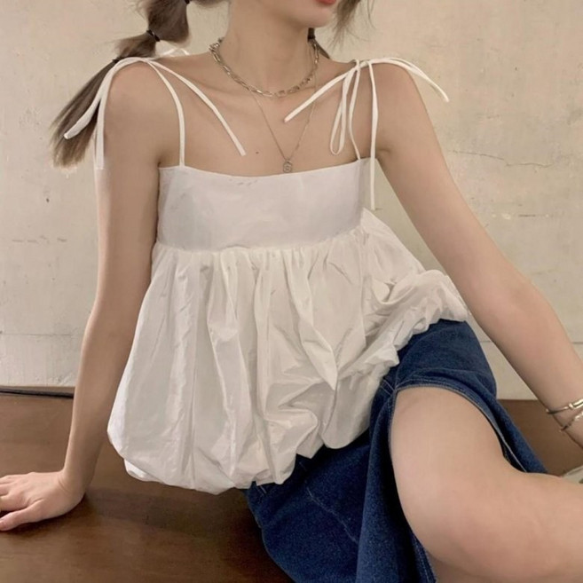 I'M MONG 女款Loen氣球袖蝴蝶結無袖背心