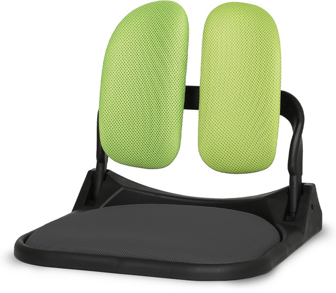 체어포커스 바른자세 듀얼폴더 접이식 메쉬 좌식의자 DF-520, 블랙(방석) +  그린(등받이)