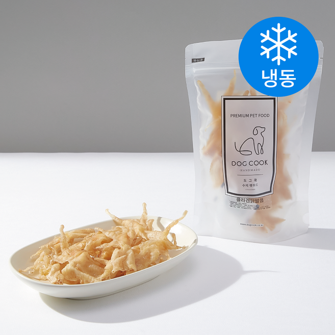 도그쿡 강아지 뼈없는 냉동 닭발껌, 닭, 30g, 2개