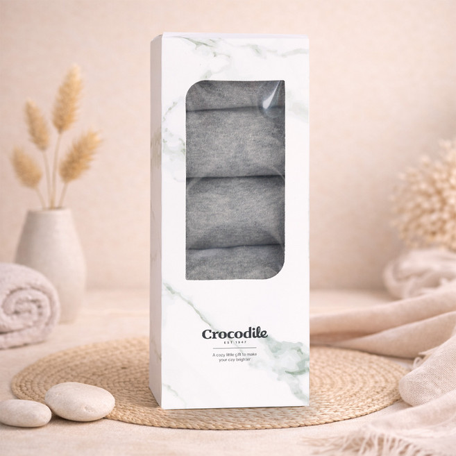 크로커다일 여성용 밴딩 무지 단목양말 5켤레 선물세트 CD286