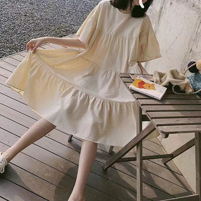 피어니스트 캉캉 루즈핏 미디 원피스 빅사이즈 포함