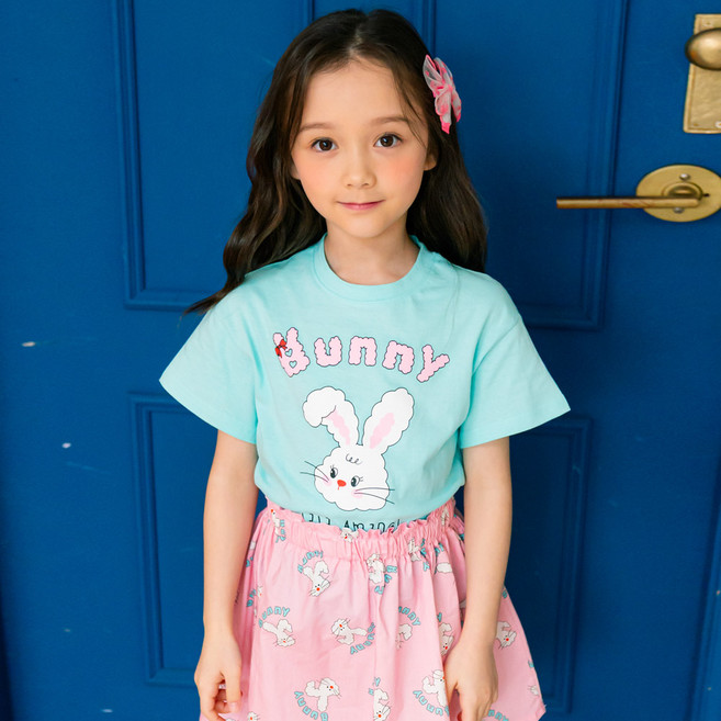 Lalaamang 女童泡泡兔T恤