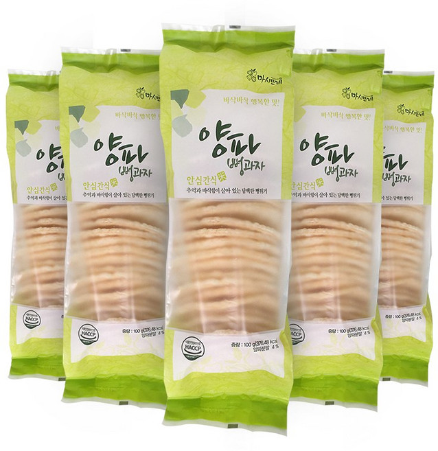 마시뜨레 양파 스낵 뻥과자, 100g, 5개