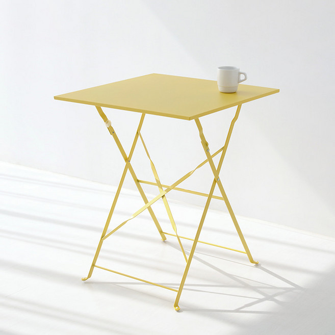 마켓비 MOLTON 빈티지테이블 6060 WFT044, 옐로우