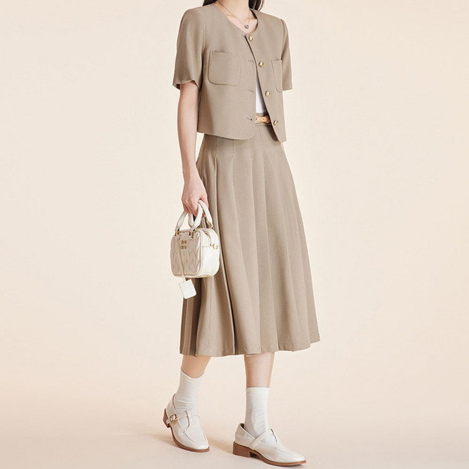 페이퍼먼츠 르네 롱 스커트 여름 정장 투피스 세트 10463