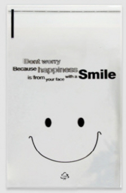 천운패키지 접착 OPP봉투 스마일, 500개입, 1개