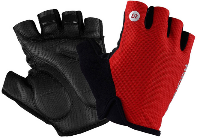 락브로스 충격 흡수 자전거 반장갑, 레드, 1세트