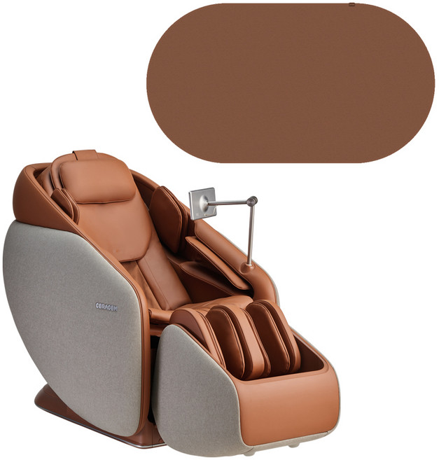 세라젬 파우제 M10 안마의자 + 러그 세트 방문설치, CGM EMCG-2403, 브라운