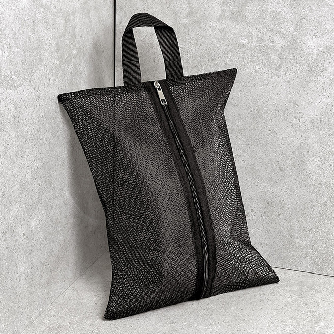 모나코올리브 수영장 메쉬 슬리퍼 백, 블랙, 1개