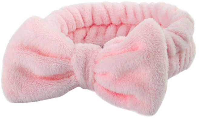 포에버빈 리본 세안밴드, 1개, 핑크