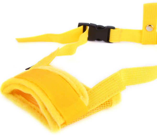 메종퓨프 강아지 젠틀 리더 소형견 대형견 중형견 짖음방지 입마개 XXL, 옐로우, 1개