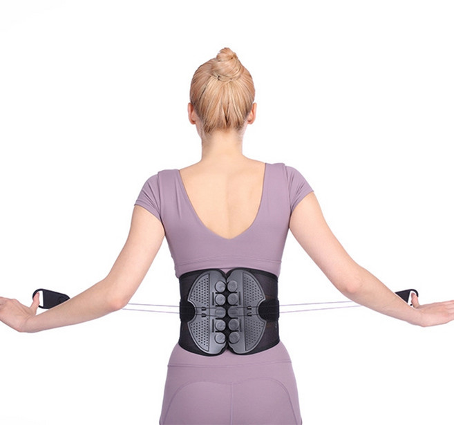 리치덕 통기성 로프조절 허리보호대 블랙, 1개