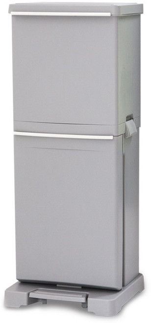 RELIBIN 立式2層分類回收箱, 灰色, 1個