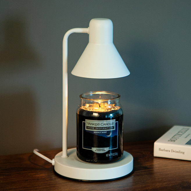 양키캔들 홈 인스퍼레이션 라지자 + 더스윗 모노 캔들워머 다이얼 + 전구 2p 세트, 문릿 나잇, 화이트(캔들워머)